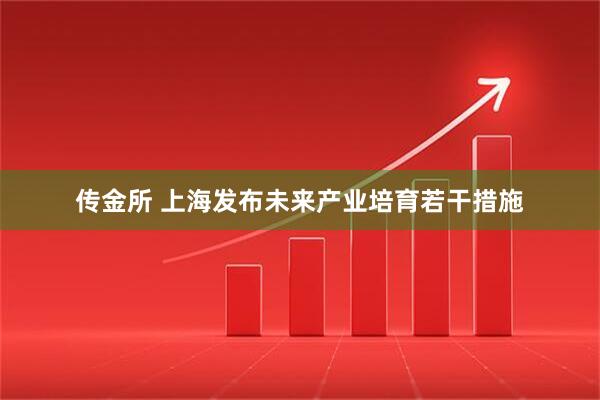传金所 上海发布未来产业培育若干措施