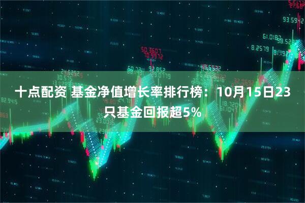 十点配资 基金净值增长率排行榜：10月15日23只基金回报超5%